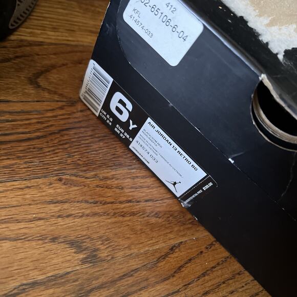 Nike Air Jordan 13 XIII Retro Dirty Bred 414574-033 GS Size 6Y NO INSOLES!!! main image 11